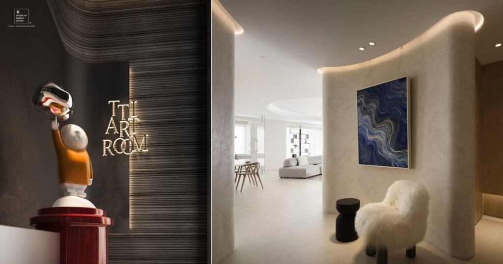 圖片案例：台北西華富邦-謐境藝邸（左）；高雄遠雄The One-潮汐漣漪（右）