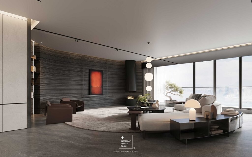 中山區台北豪宅設計案例：西華富邦，黑白灰的極致藝術空間