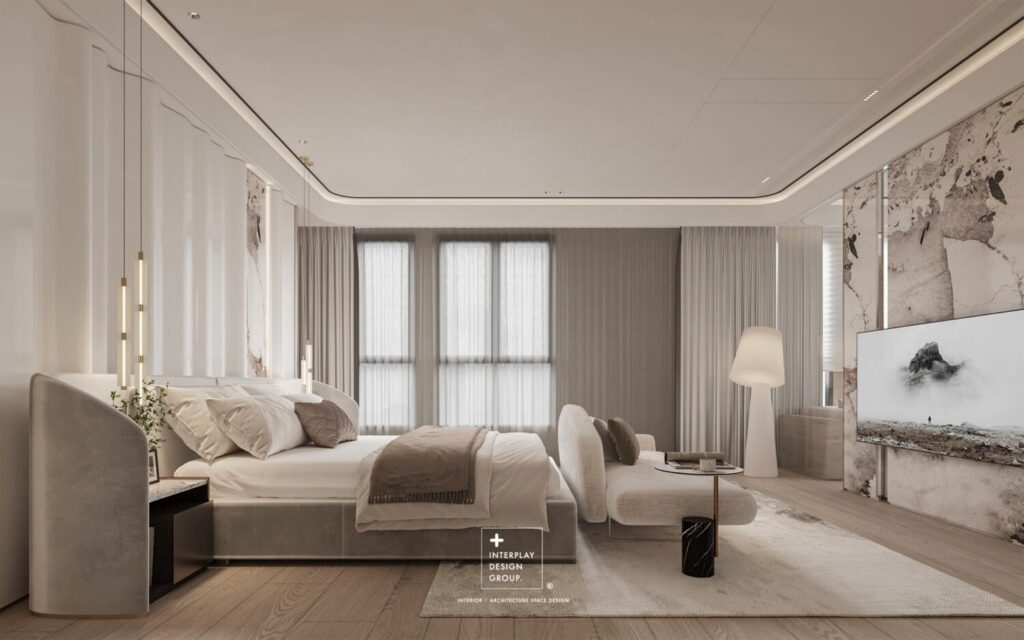 台北豪宅案例圖-透過多方思考，利用光線與材質的不同特性為空間帶來不同效果。